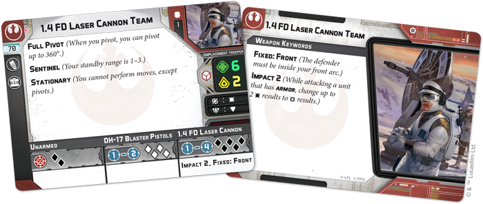 Star Wars : Legion - 1.4 FD Laser Cannon Team Unit Expansion